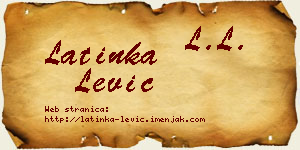 Latinka Lević vizit kartica